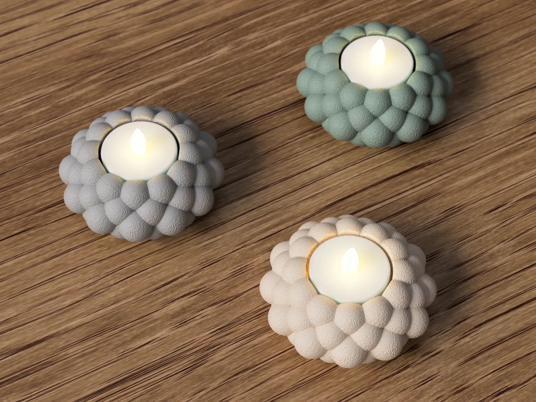 Suport pentru lumânări tip pastilă cu LED-uri 3D și bule - casă & stil de viață - lumânări, parfumuri, arome - suport lumânări - Artynos.ro