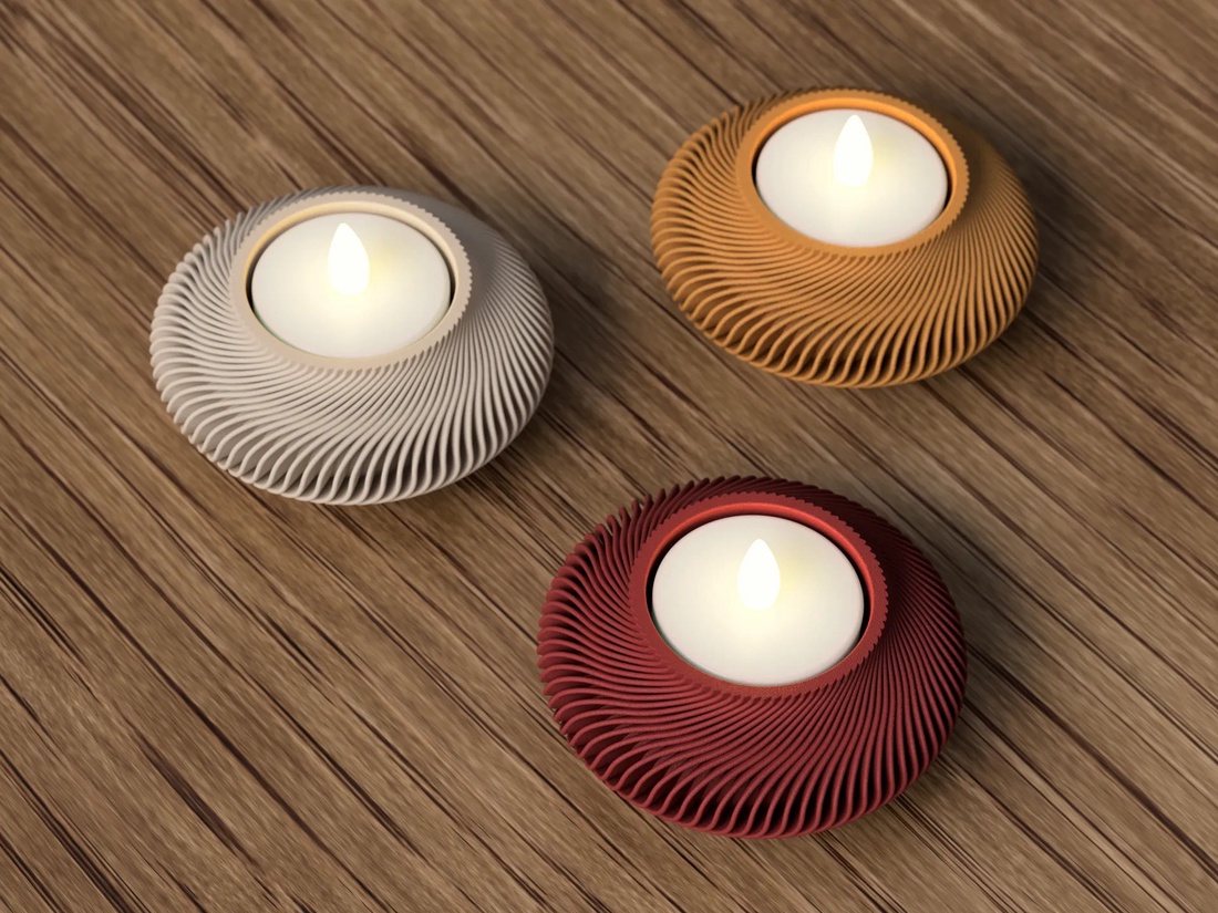 Suport pentru lumânări tip pastilă cu LED-uri 3D Lunar - casă & stil de viață - lumânări, parfumuri, arome - suport lumânări - Artynos.ro