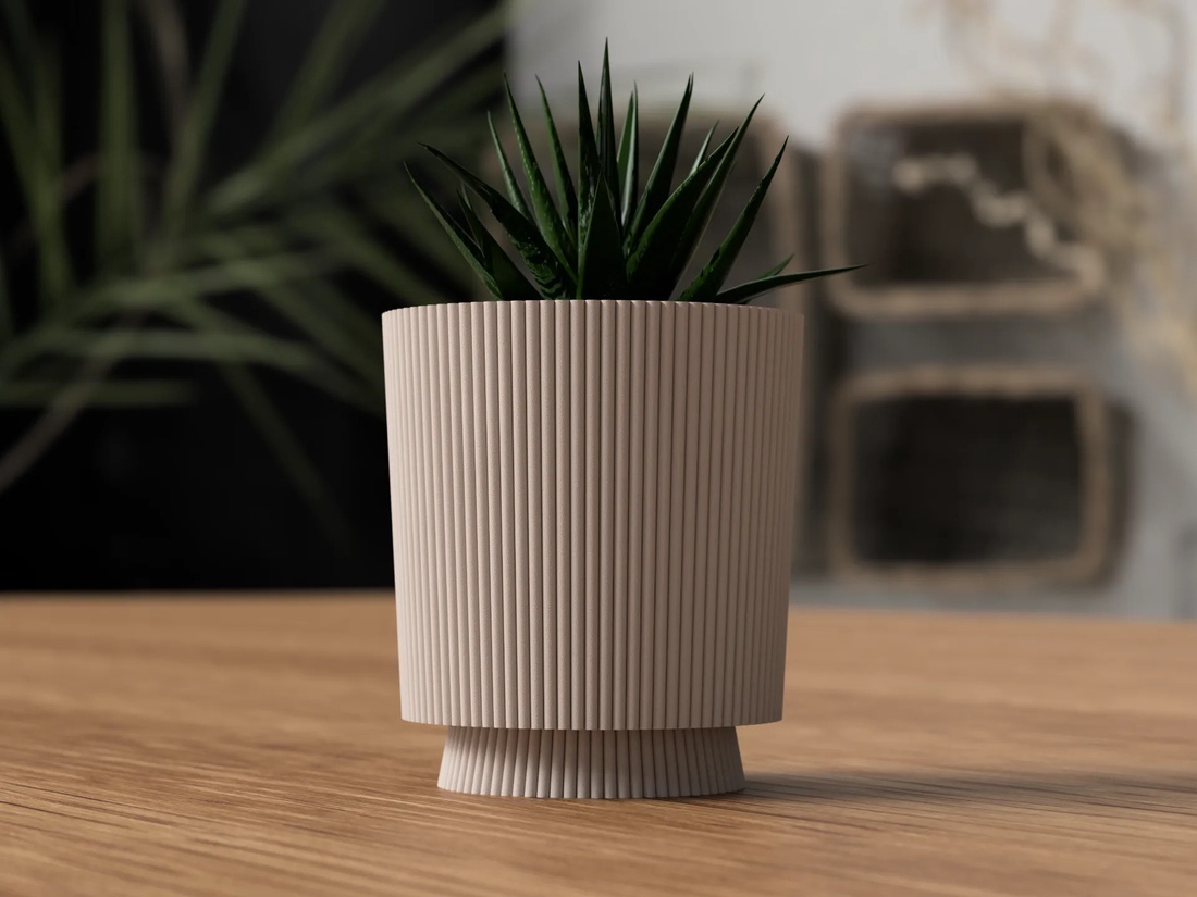 Ghiveci de flori 3D cu tavă de scurgere - casă & stil de viață - accesorii pentru decorat casa - suport de flori - ghiveci și jardiniere - Artynos.ro