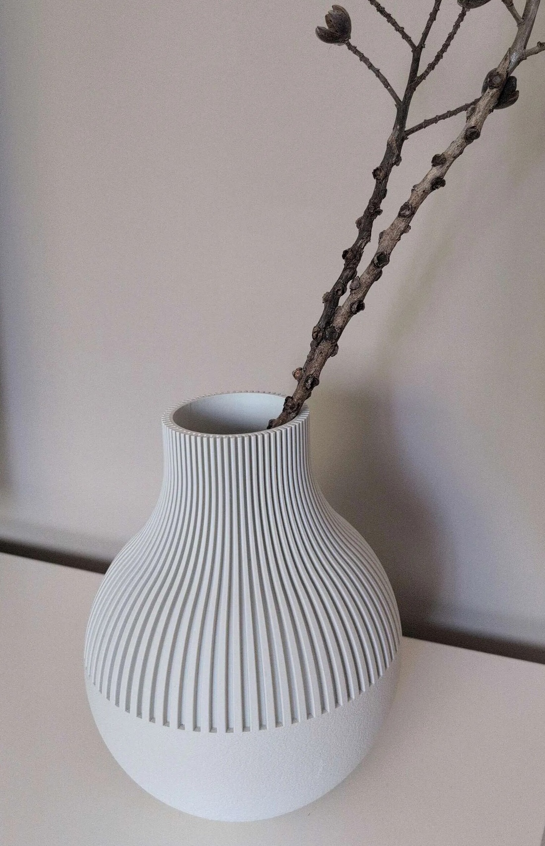 Vază japoneză 3D Neki, linii drepte - casă & stil de viață - accesorii pentru decorat casa - suport de flori - vaze - Artynos.ro