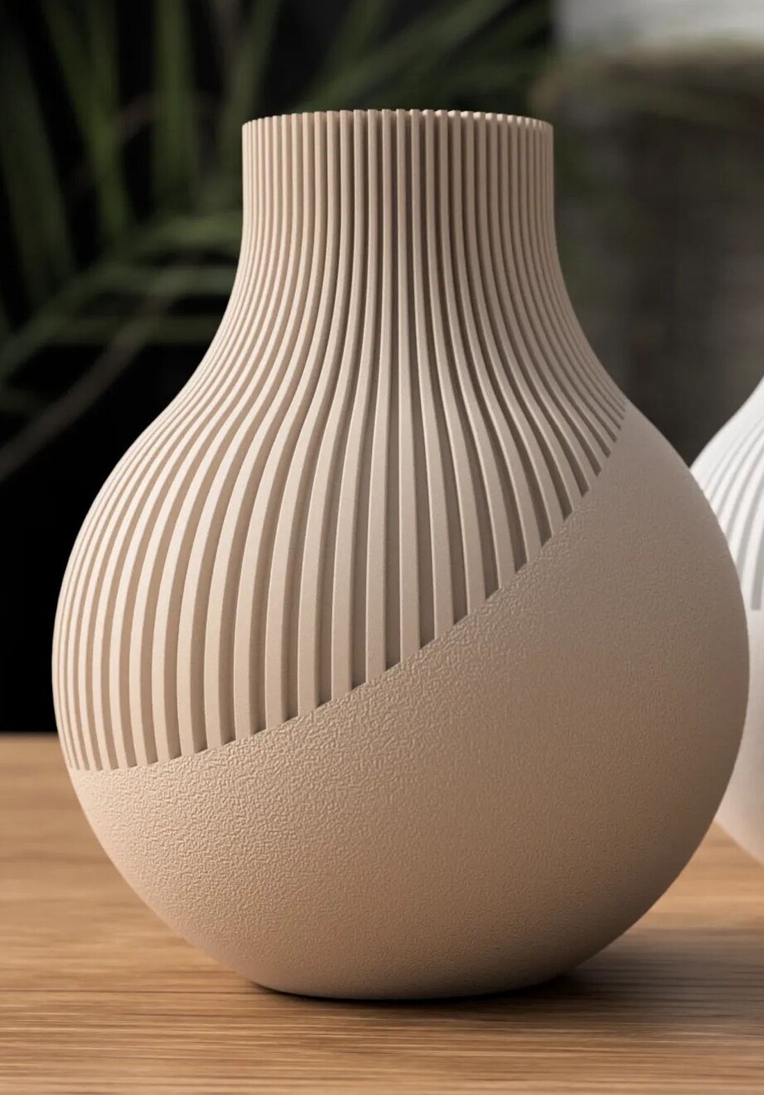 Vază japoneză 3D pentru ea cu linii oblice Neki - casă & stil de viață - accesorii pentru decorat casa - suport de flori - vaze - Artynos.ro
