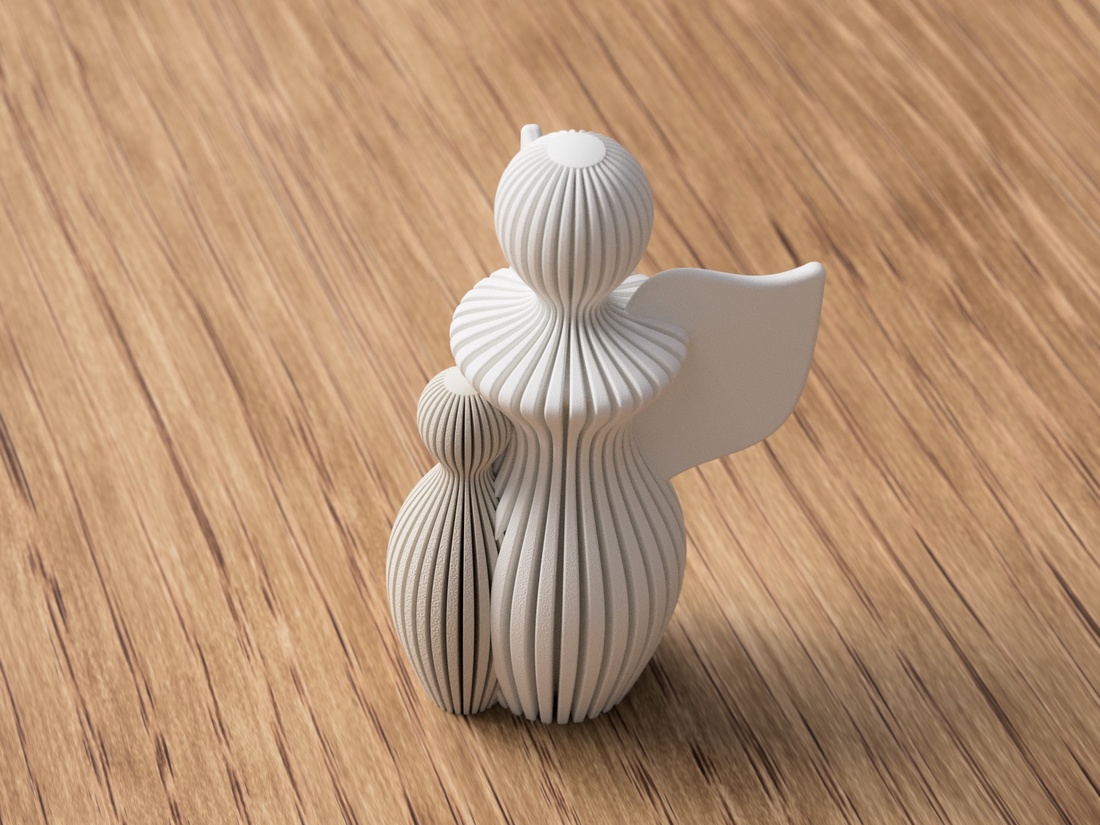 Statuie 3D de înger cu copil - 3D angyal szobor gyerekkel - casă & stil de viață - accesorii pentru decorat casa - decorațiuni de masă și decorațiuni pentru rafturi  - decorațiuni de masă - Artynos.ro