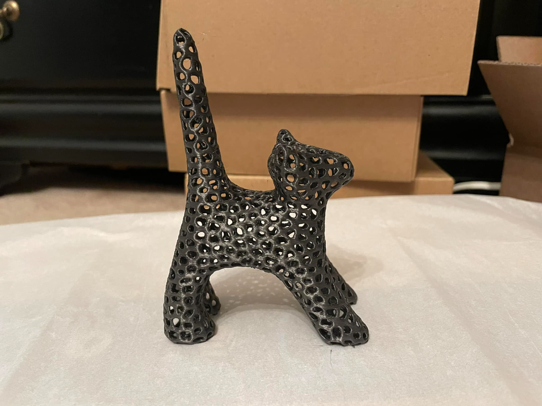 Statuie 3D a unei pisici - 3D macska szobor - accesorii de crăciun - decorațiuni de crăciun de casă - decorațiuni pentru pomul de crăciun - Artynos.ro