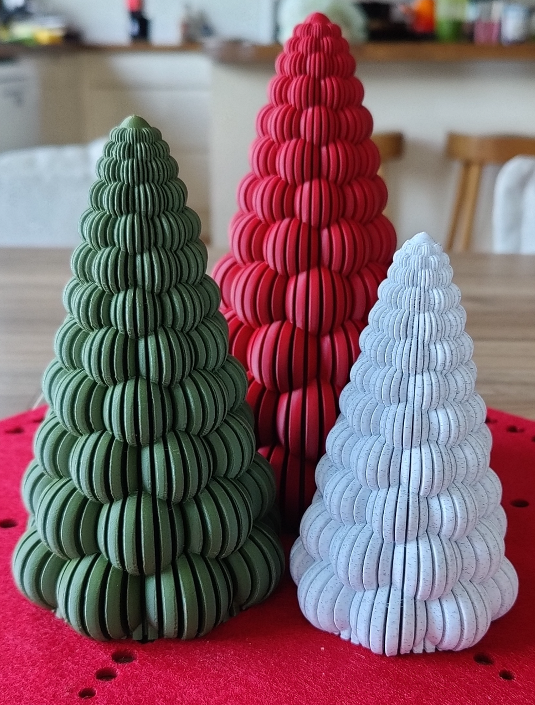 Decorațiune 3D pentru bradul de Crăciun, cu nervuri - crăciun - decorațiuni de crăciun de casă - pom de crăciun  - Artynos.ro