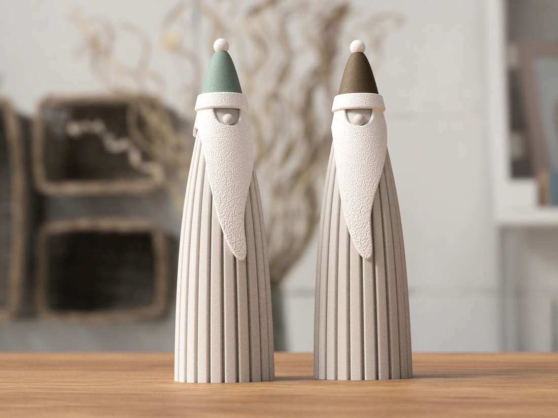 Moș Crăciun 3D - 3D télapó - accesorii de crăciun - decorațiuni de crăciun de casă - spiriduși de crăciun, figurine - Artynos.ro