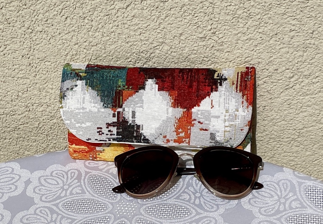 Husă de ochelari din pânză cu model  - genți și portofele - portofele, huse, suporturi - suport de ochelari - Artynos.ro