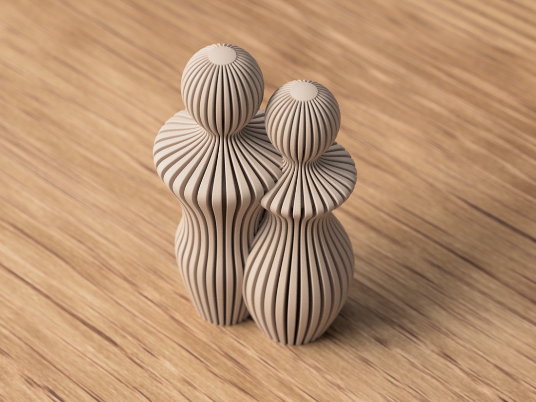 Sculptură 3D bărbat-femeie cu nervuri, dimensiuni mari - casă & stil de viață - decorațiuni de casă - decorațiuni de masă și rafturi - decorațiuni de masă - Artynos.ro