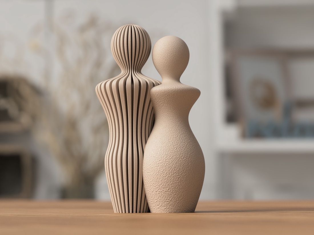 Statuie 3D bărbat-femeie de dimensiuni mari - casă & stil de viață - decorațiuni de casă - decorațiuni de masă și rafturi - decorațiuni de masă - Artynos.ro