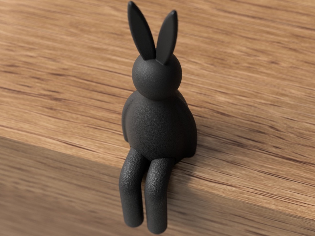 Lepuraș de Paște șezând 3D - casă & stil de viață - decorațiuni de casă - decorațiuni de masă și rafturi - decorațiuni de masă - Artynos.ro