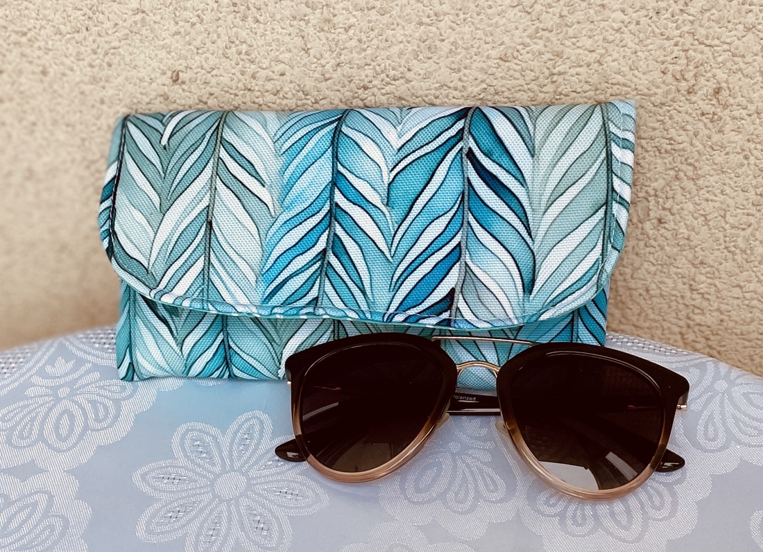 Husă de ochelari din pânză cu model  - genți și portofele - portofele, huse, suporturi - suport de ochelari - Artynos.ro