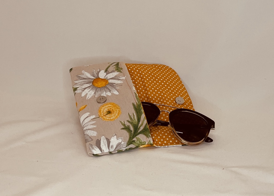 Husă de ochelari din pânză cu model  - genți și portofele - portofele, huse, suporturi - suport de ochelari - Artynos.ro