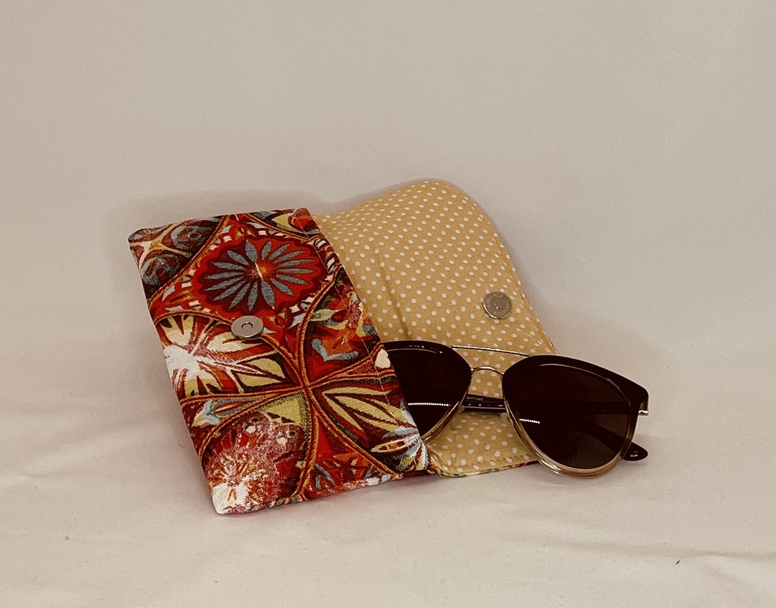 Husă de ochelari din pânză cu model  - genți și portofele - portofele, huse, suporturi - suport de ochelari - Artynos.ro