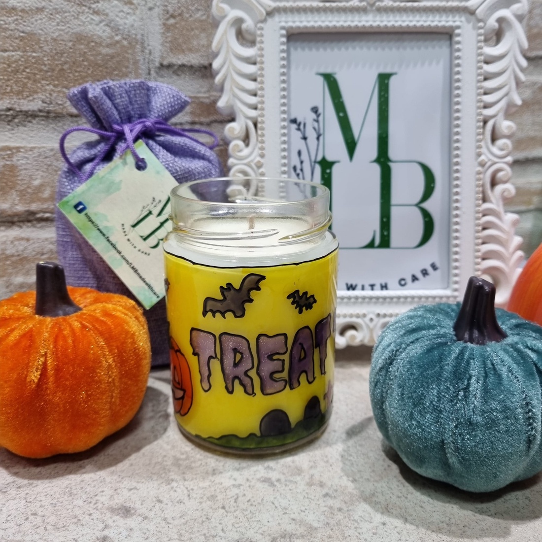 Borcan Vitraliu  Trick or Treat - casă & stil de viață - lumânări, parfumuri, arome - lumânare - lumânări artizanale - Artynos.ro