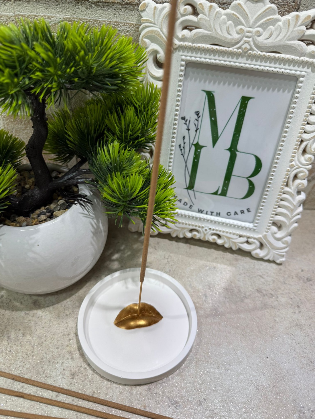 Set aromaterapie - Suport betisoare buze - casă & stil de viață - accesorii pentru decorat casa - decorațiuni cu tematică spirituală - tămâie și suport tămâie - Artynos.ro