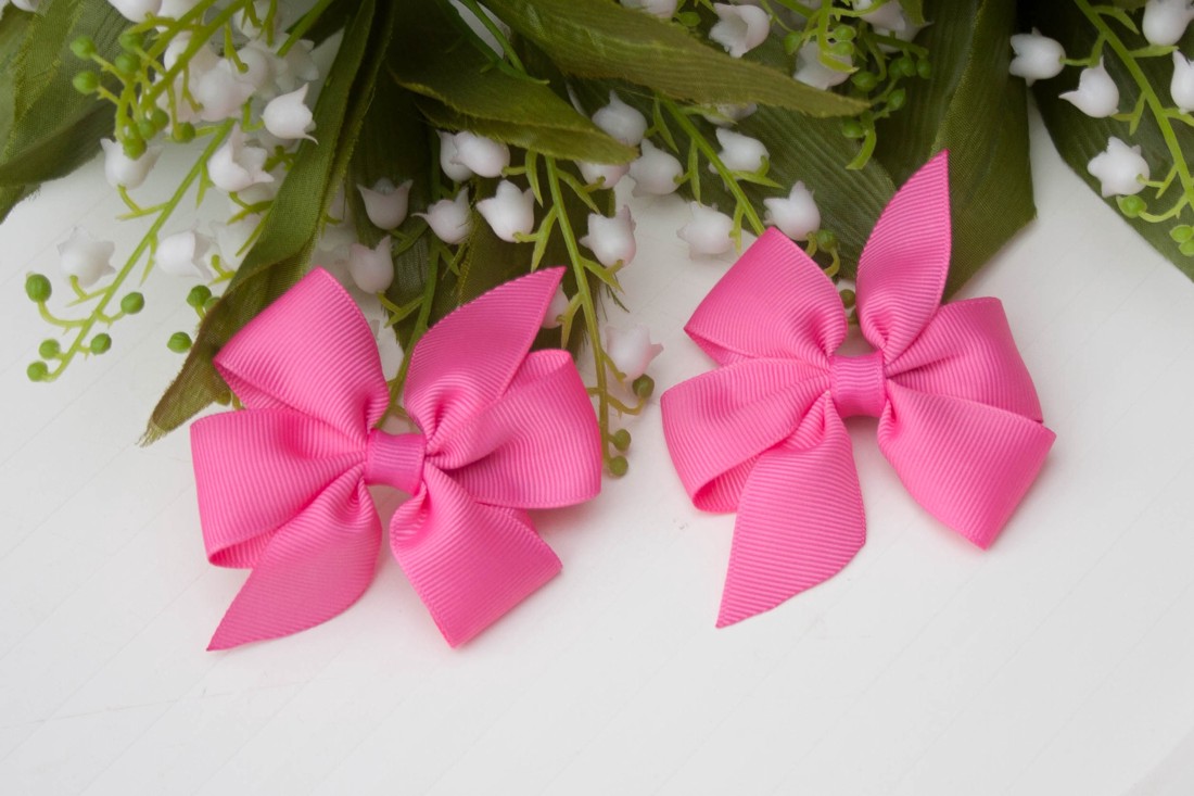 Clemă de păr cu fundă - Roz - îmbrăcăminte și modă - accesorii păr - clemă de păr și ac de păr - Artynos.ro