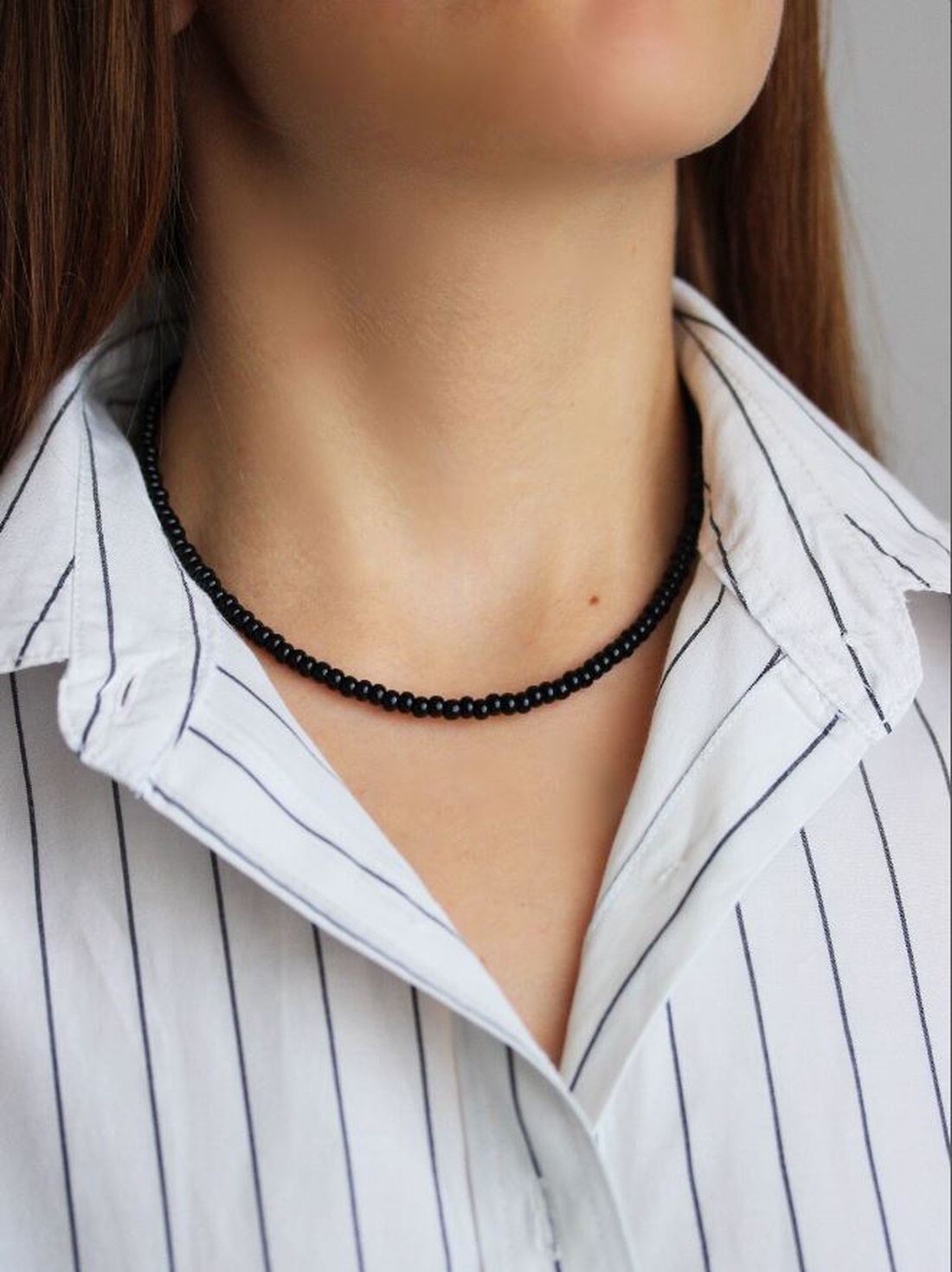 Choker finut negru - bijuterii - coliere - coliere cu mărgele - Artynos.ro Choker finut negru - bijuterii - coliere - coliere cu mărgele - Artynos.ro