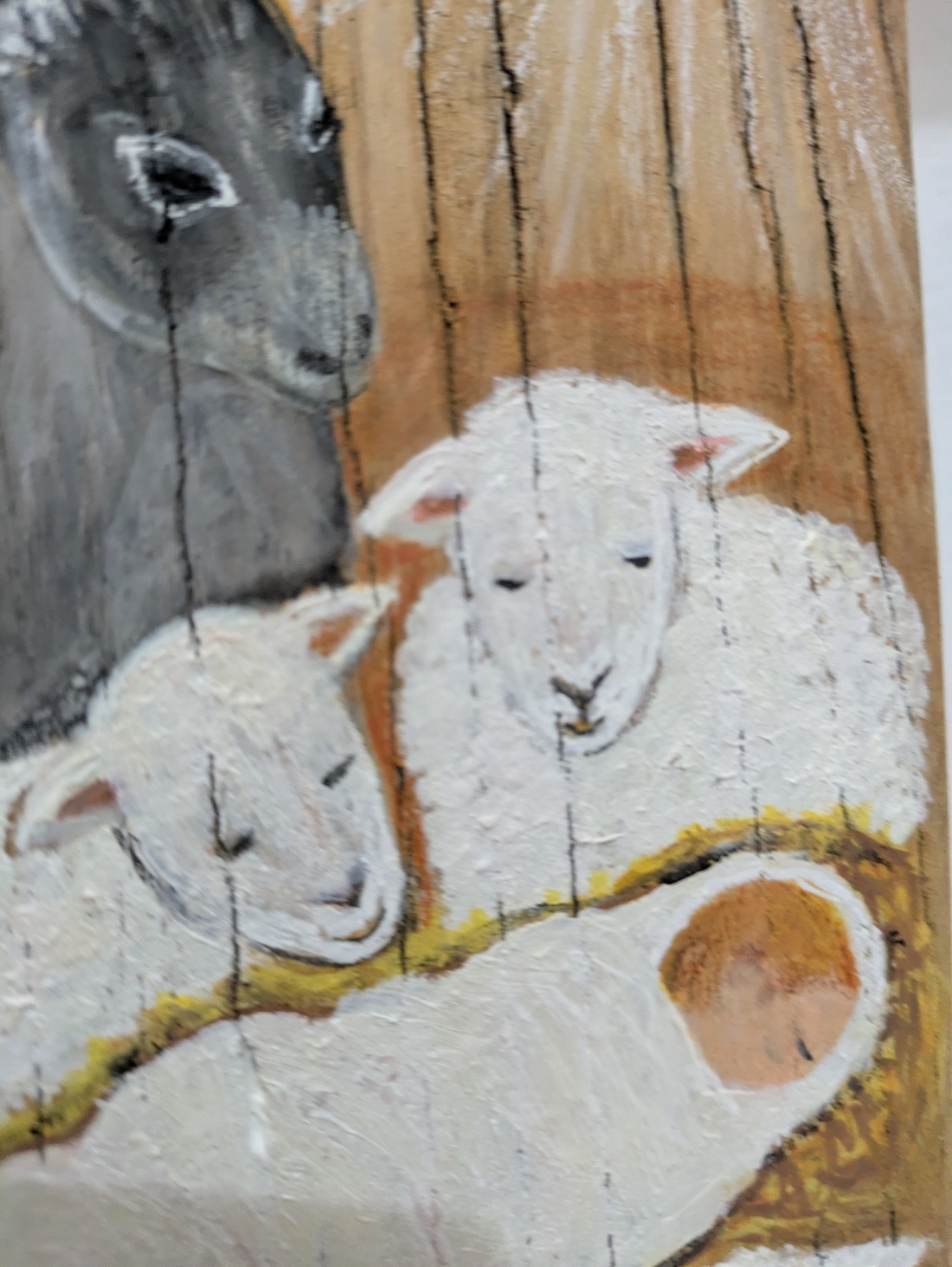 Holy Night. Pictura pe lemn - crăciun - cadouri de moș crăciun - cadouri de moș crăciun - Artynos.ro