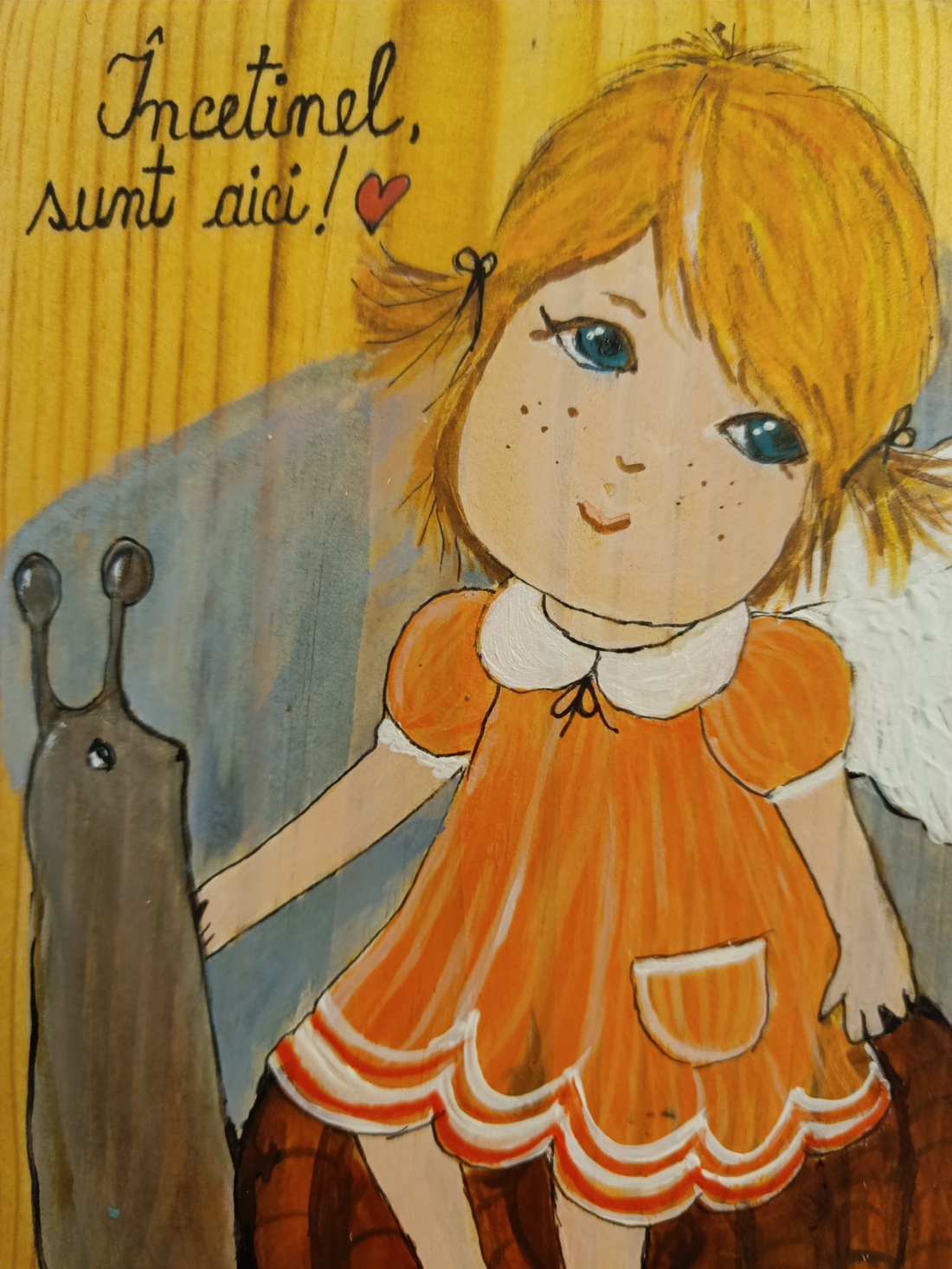 Ingeras păzitor. Pictura pe lemn. - arte vizuale și accesorii  - picturi - email - Artynos.ro