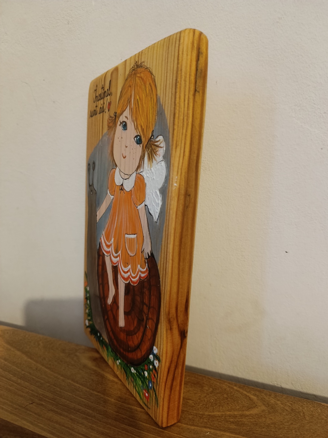 Ingeras păzitor. Pictura pe lemn. - arte vizuale și accesorii  - picturi - email - Artynos.ro