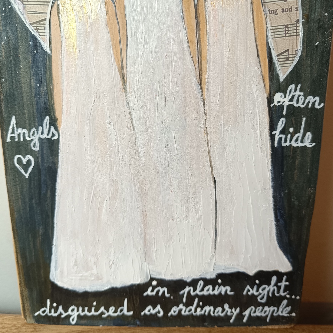 Ingeri.Pictura pe lemn - arte vizuale și accesorii  - picturi - pictură acrilică - Artynos.ro