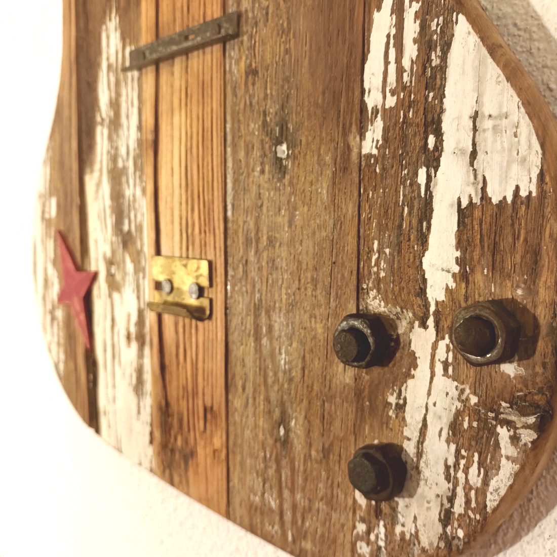Chitara decorativa din lemn reciclat. - casă & stil de viață - decorațiuni de casă - picturi murale - artă de perete din lemn - Artynos.ro