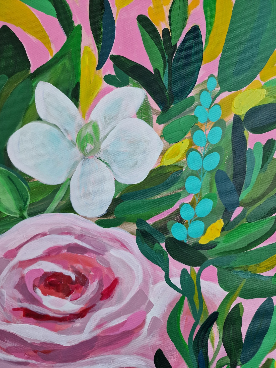 Tablou flori - arte vizuale și accesorii  - picturi - pictură acrilică - Artynos.ro