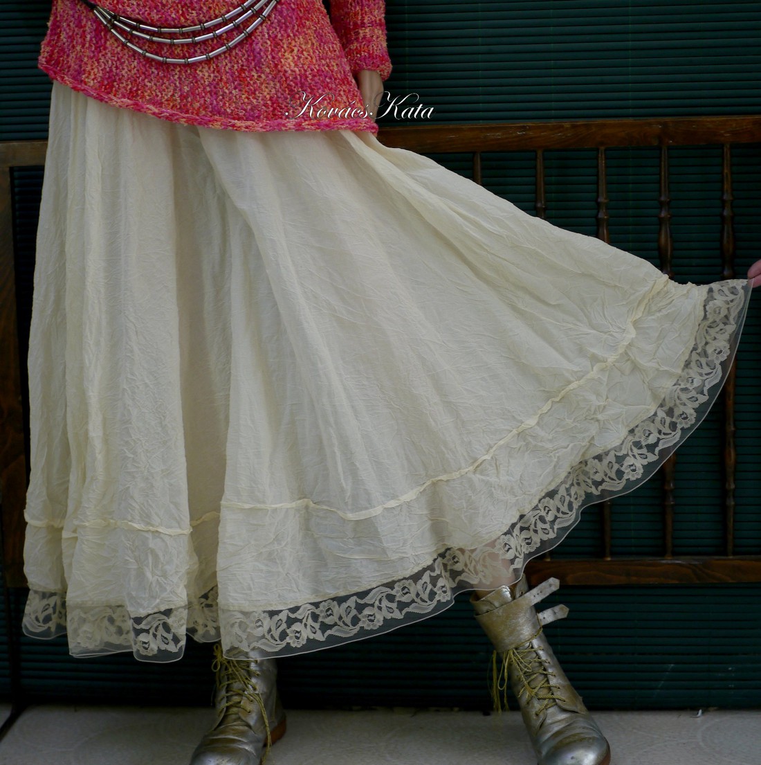 ROSE - fustă lungă romantică, petticoat - îmbrăcăminte și modă - haine damă - fustă damă - Artynos.ro