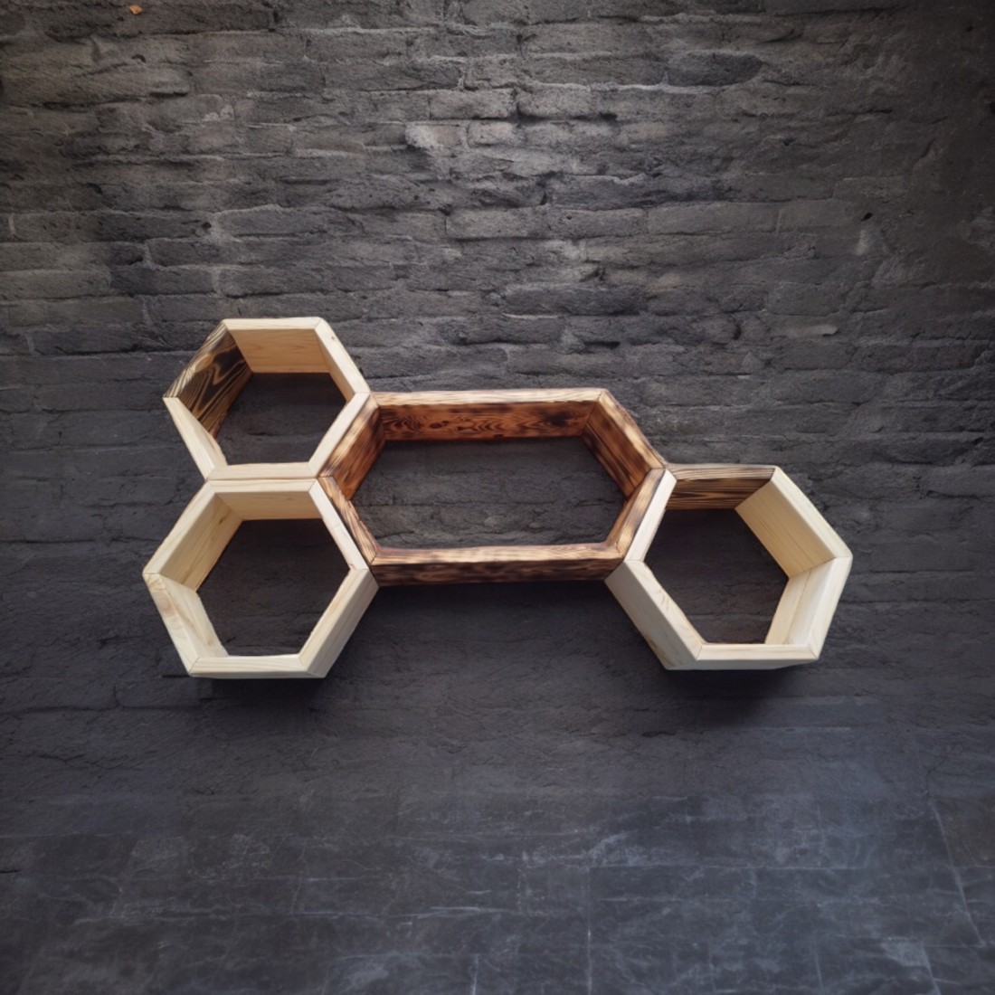 Set de rafturi hexagonale - casă & stil de viață - mobilier artizanal - rafturi  - Artynos.ro