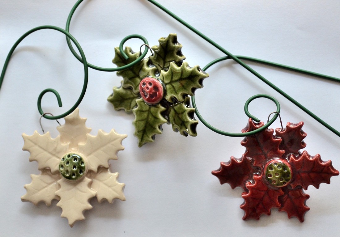 Ornament pentru bradul de Crăciun, floarea lui Moș Crăciun, decorațiuni de Crăciun -  - Artynos.ro