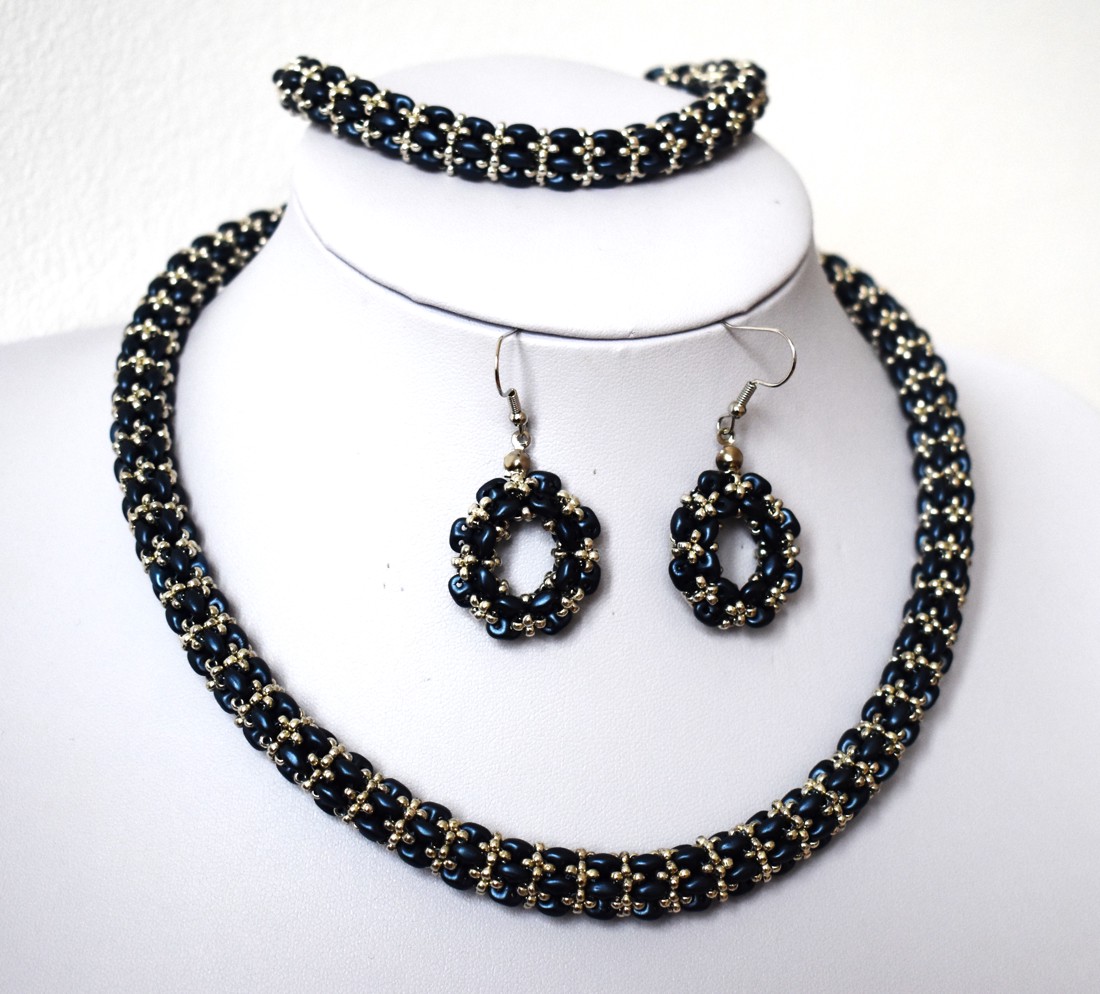 Set superduo albastru închis -  - Artynos.ro