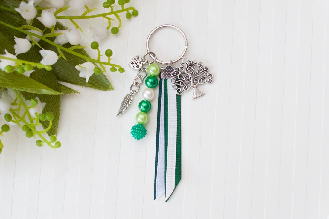 Breloc, ornament pentru geantă - Tree of Life verde -  - Artynos.ro