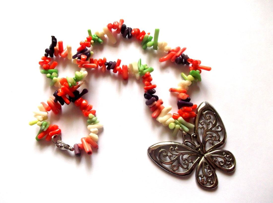 colier cu coral multicolor 43749 - bijuterii - coliere - pandativ - Artynos.ro colier cu coral multicolor 43749 - bijuterii - coliere - pandativ - Artynos.ro
