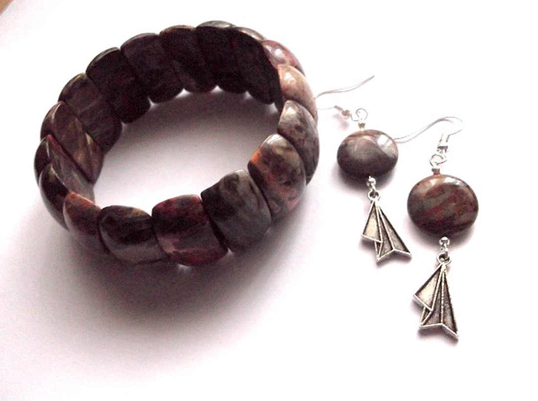 set bijuterii cu jasper. 47796 - bijuterii - seturi de bijuterii - Artynos.ro