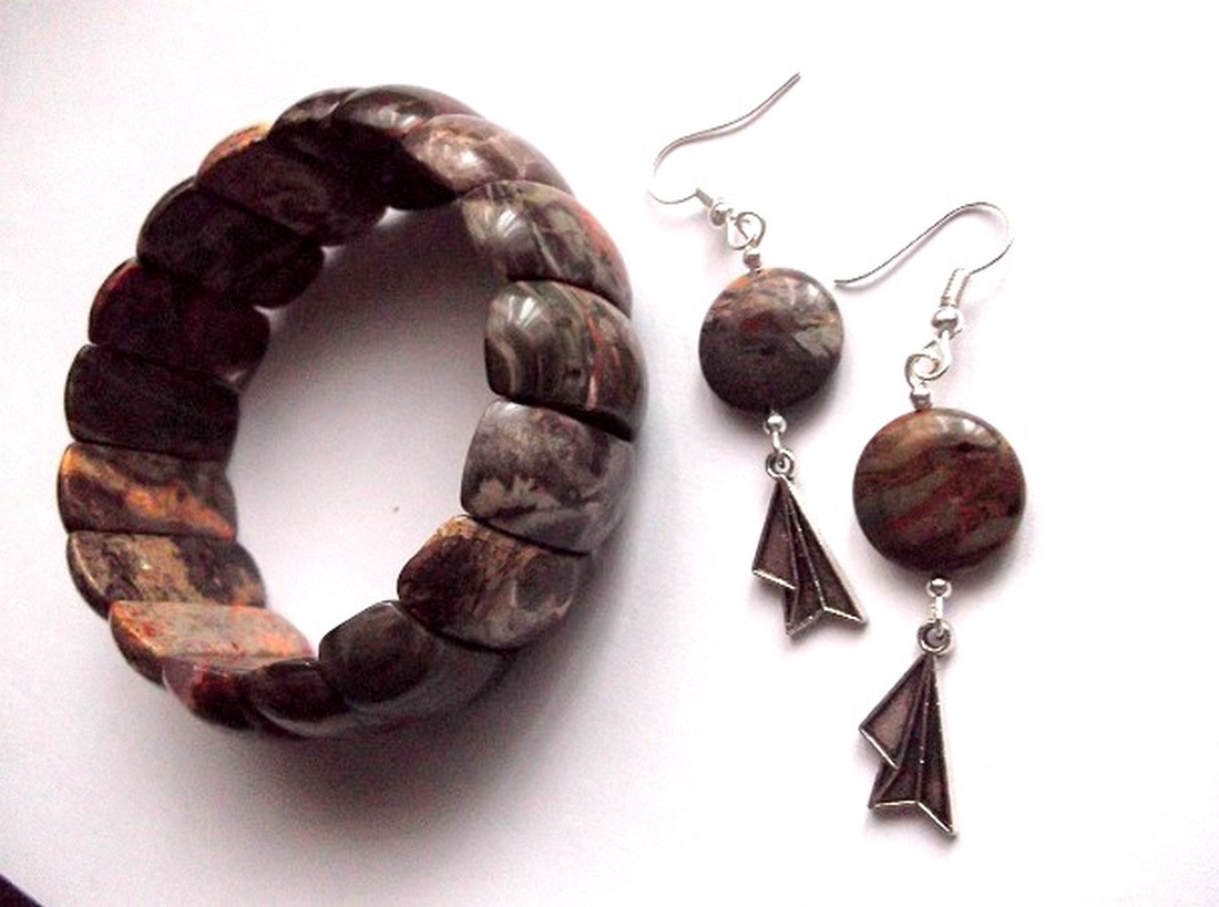 set bijuterii cu jasper. 47796 - bijuterii - seturi de bijuterii - Artynos.ro