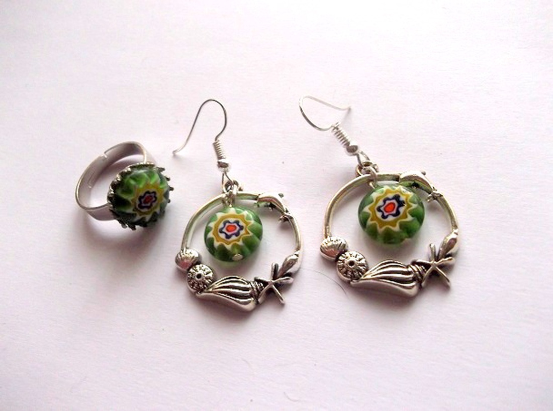 Set cu sticla murano 47885 - bijuterii - seturi de bijuterii - Artynos.ro