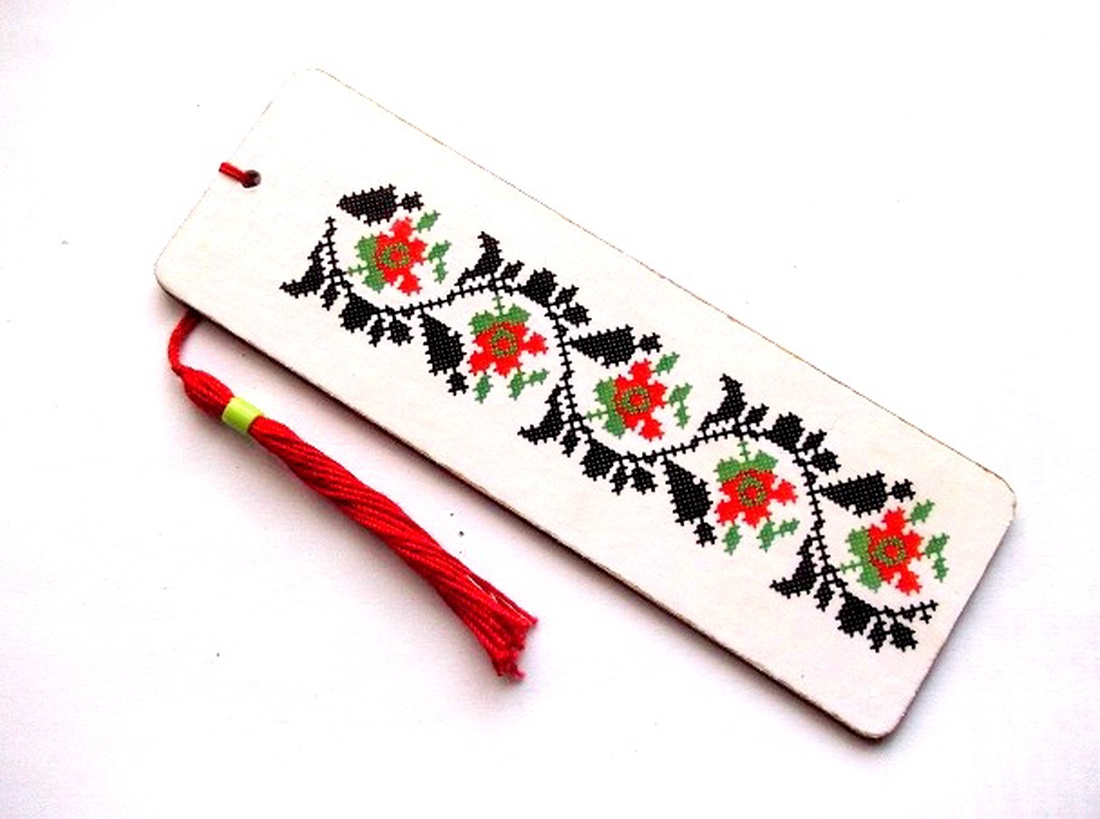 semn de carte cu motiv traditional 48006 - cărți și creații cu tematică muzicală, cadouri - semn de carte - Artynos.ro
