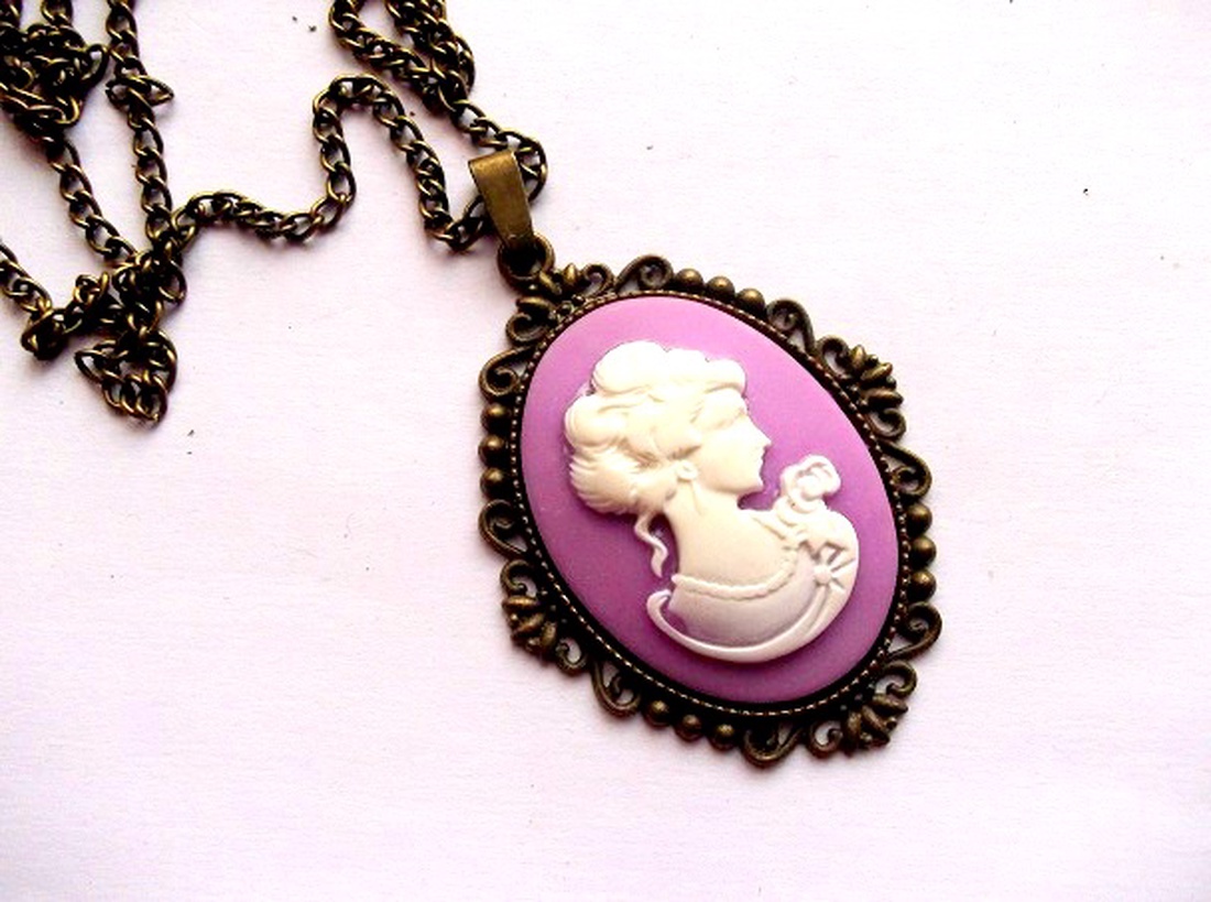 colier camee 48032 - bijuterii - coliere - coliere cameo - Artynos.ro