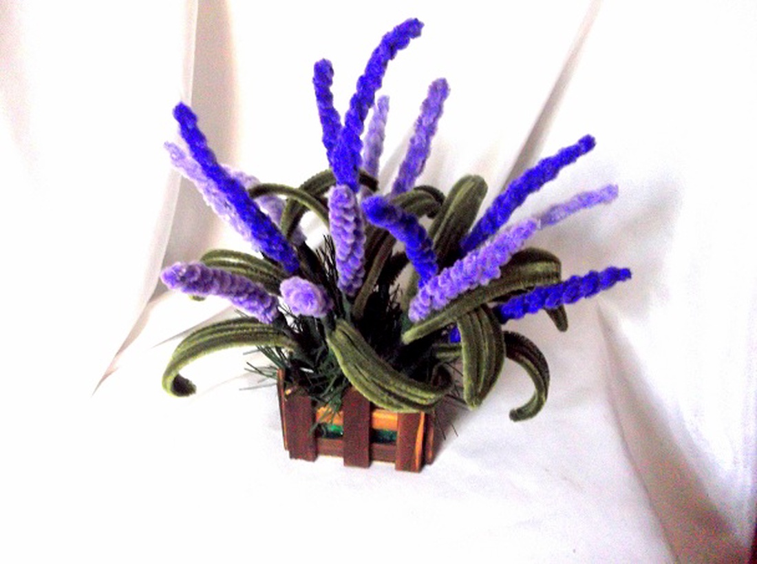 aranjament floral cu lavanda 48556 - casă & stil de viață - accesorii pentru decorat casa - suport de flori - buchete de flori - Artynos.ro