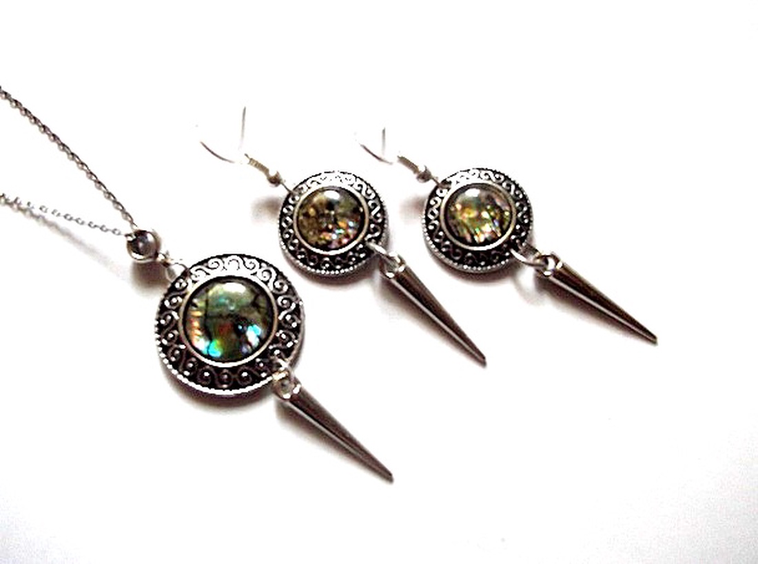 set cu sidef paua 48757 - bijuterii - seturi de bijuterii - Artynos.ro