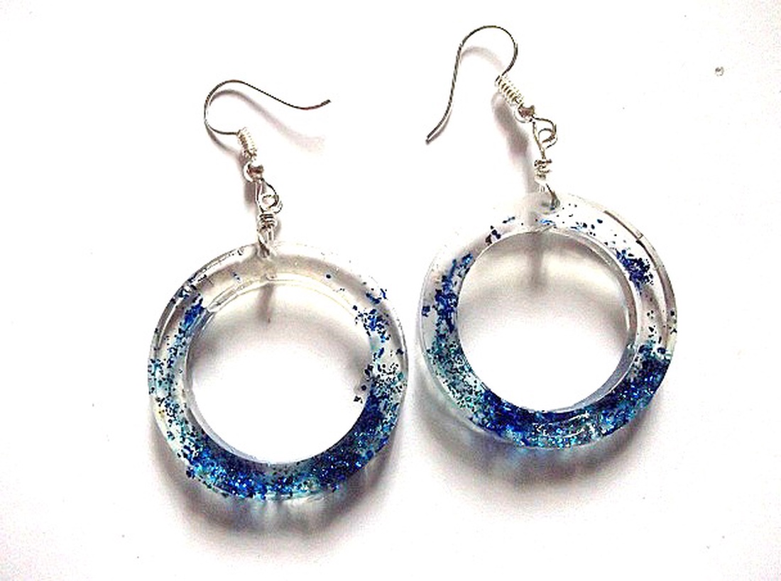 cercei rasina 48943 - bijuterii - cercei - cercei din rășină - Artynos.ro