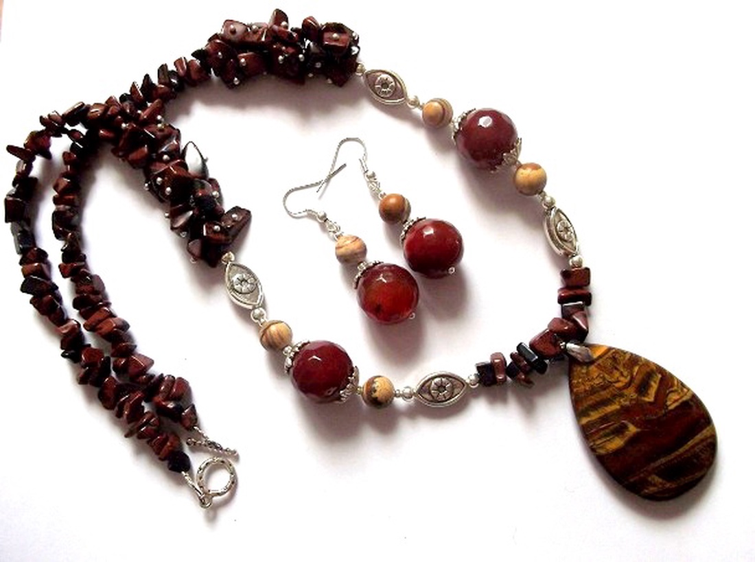 Set bijuterii cu jasper si agate 49030 - bijuterii - seturi de bijuterii - Artynos.ro Set bijuterii cu jasper si agate 49030 - bijuterii - seturi de bijuterii - Artynos.ro