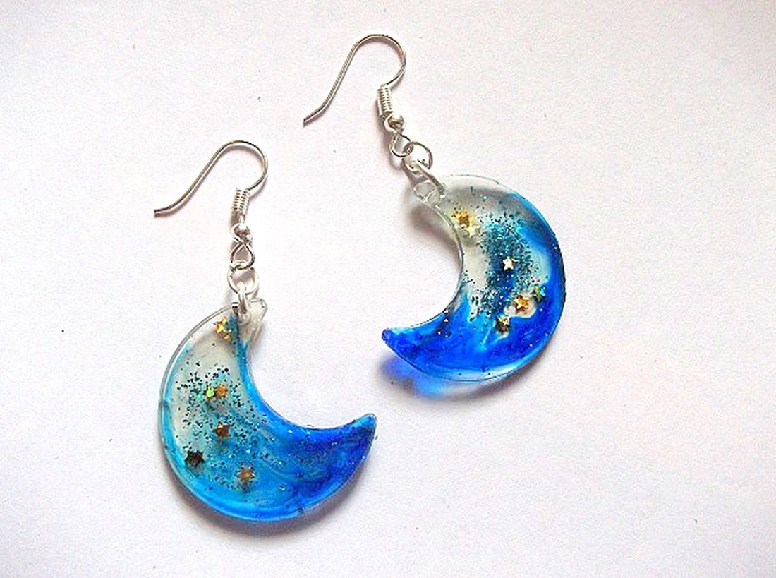 cercei rasina 49043 - bijuterii - cercei din rășină - Artynos.ro