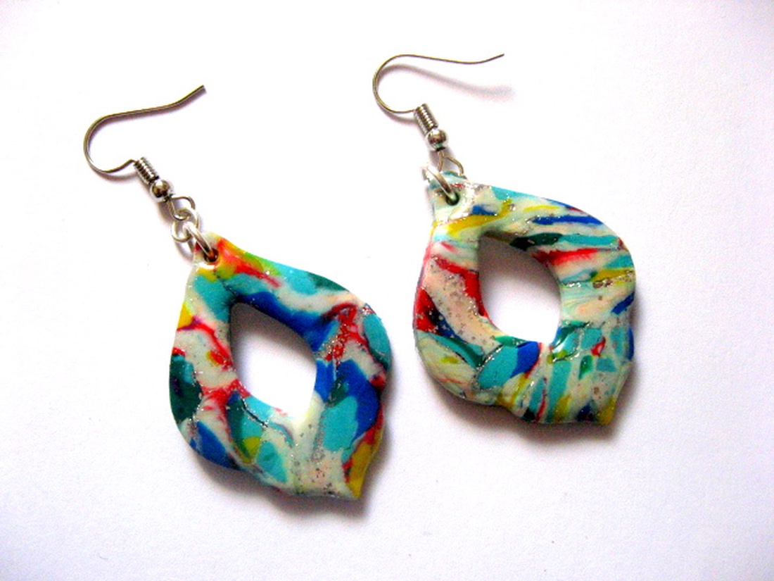 cercei fimo 50378 - bijuterii - cercei - cercei hoops - Artynos.ro