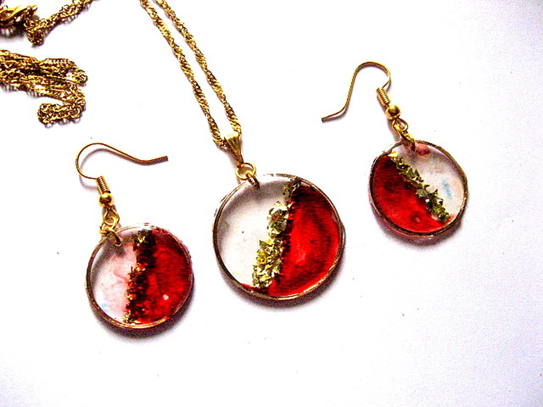 Set bijuterii cu rasina 50389 - bijuterii - seturi de bijuterii - Artynos.ro