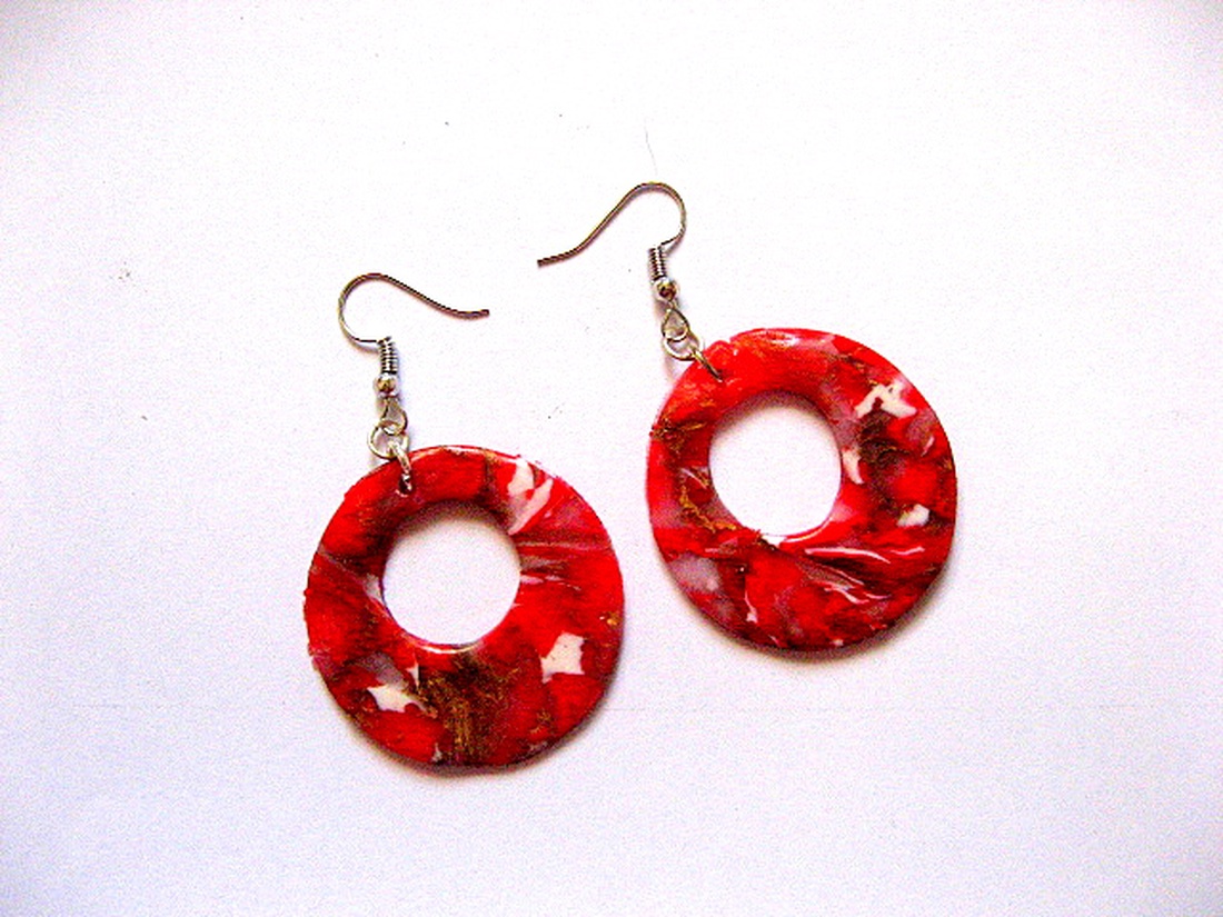 cercei fimo 50609 - bijuterii - cercei - cercei hoops - Artynos.ro