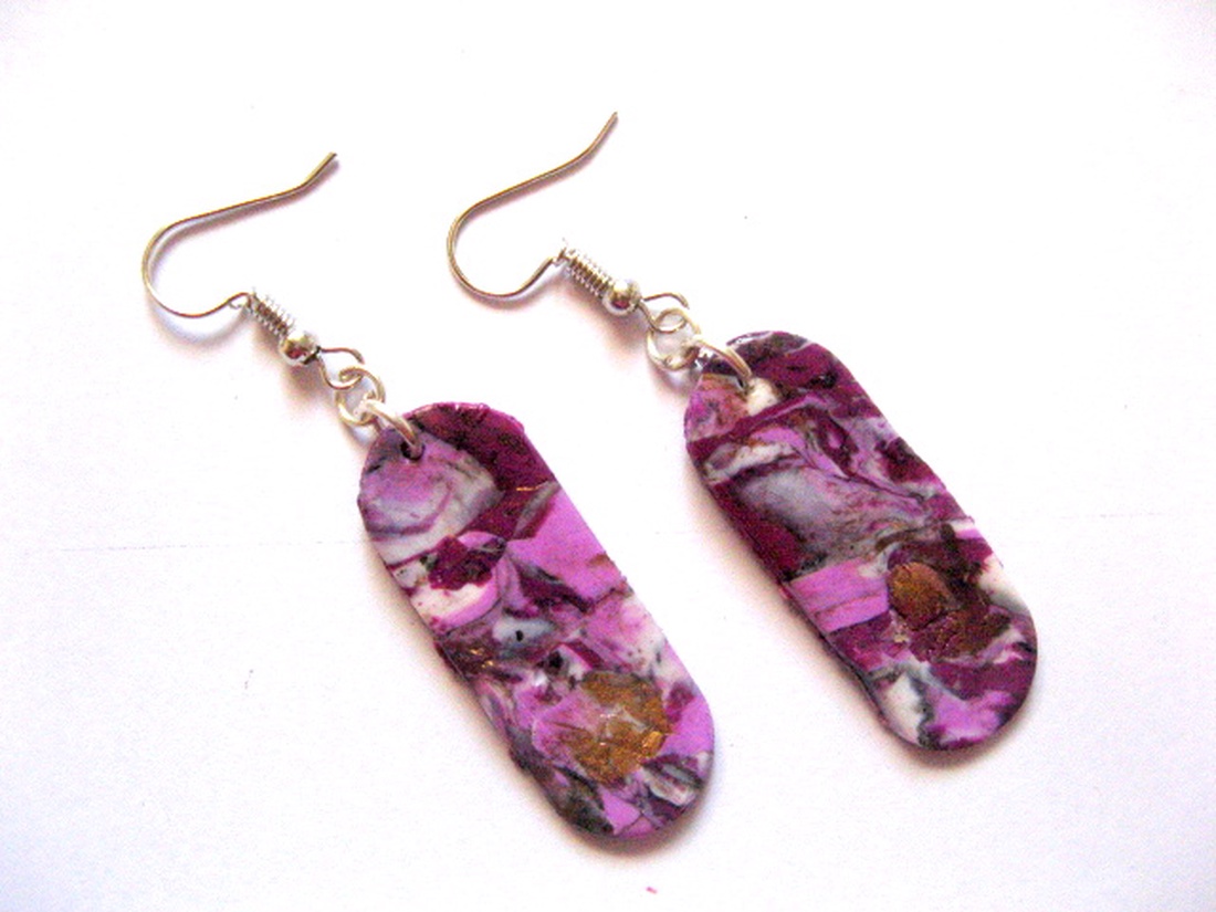 cercei fimo 50621 - bijuterii - cercei - cercei hoops - Artynos.ro