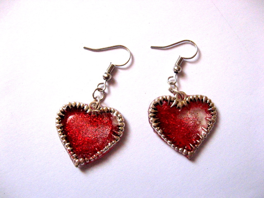 cercei rasina 50767 - bijuterii - cercei - cercei din rășină - Artynos.ro