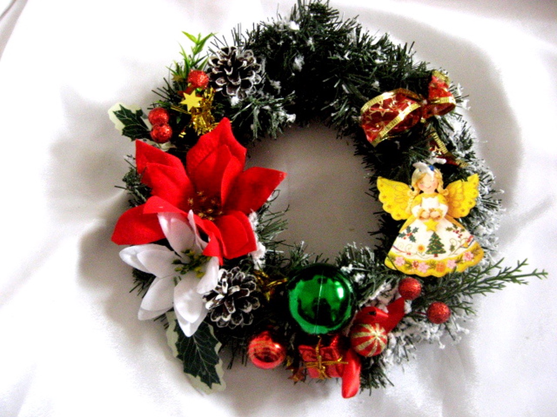 coronita de craciun 50857 - crăciun - decorațiuni de crăciun de casă - decorațiuni pentru ușă de crăciun - Artynos.ro