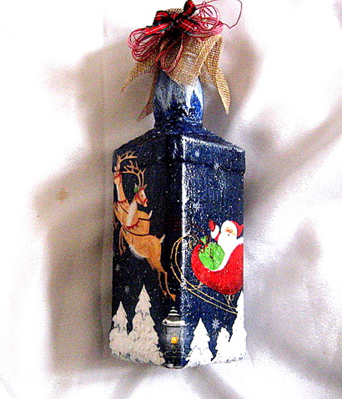 sticla decorata de craciun 50861 - crăciun - decorațiuni de crăciun de casă - decor pentru masă de crăciun - Artynos.ro