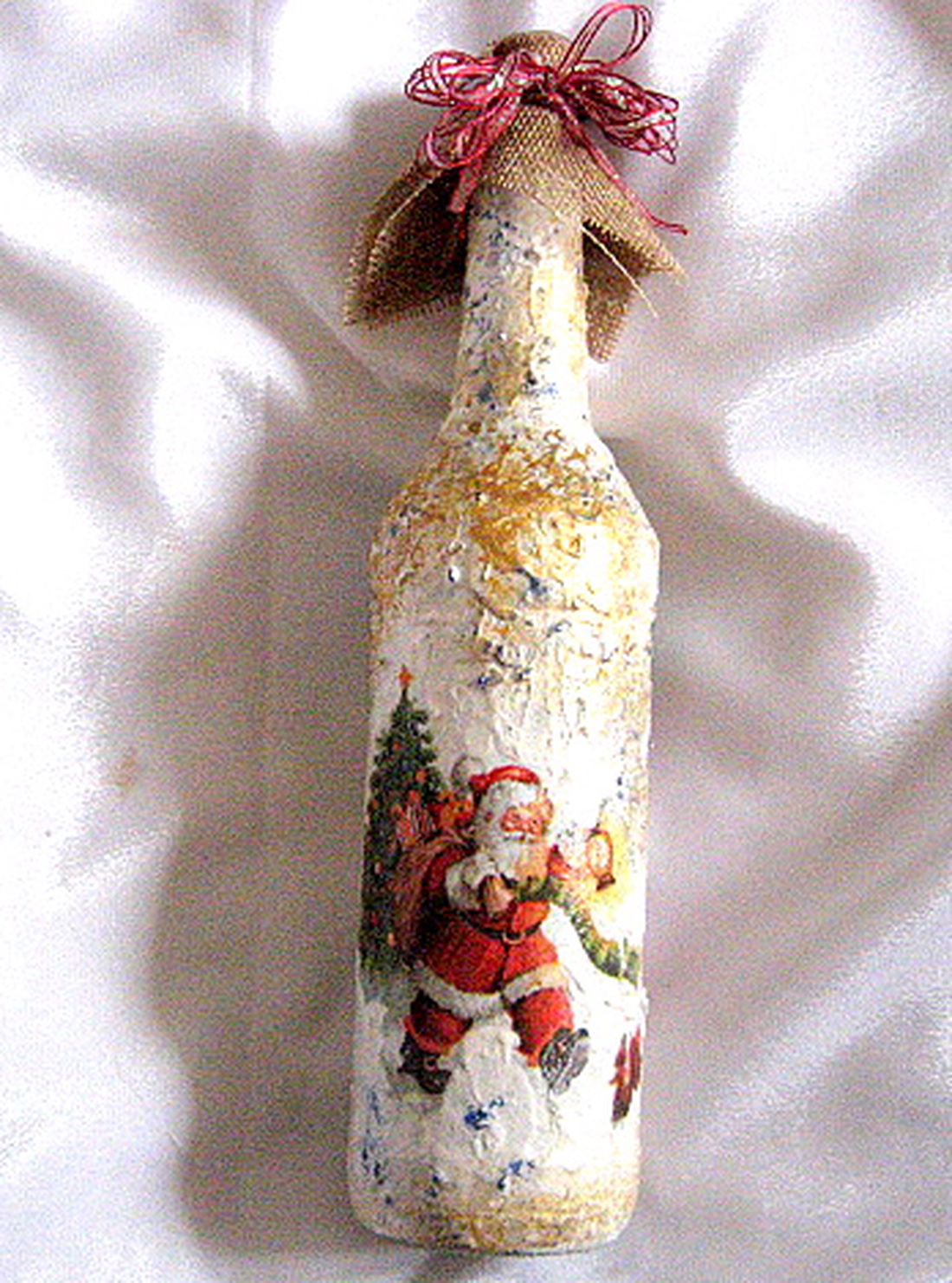 sticla decorata de craciun 50871 - crăciun - decorațiuni de crăciun de casă - decor pentru masă de crăciun - Artynos.ro